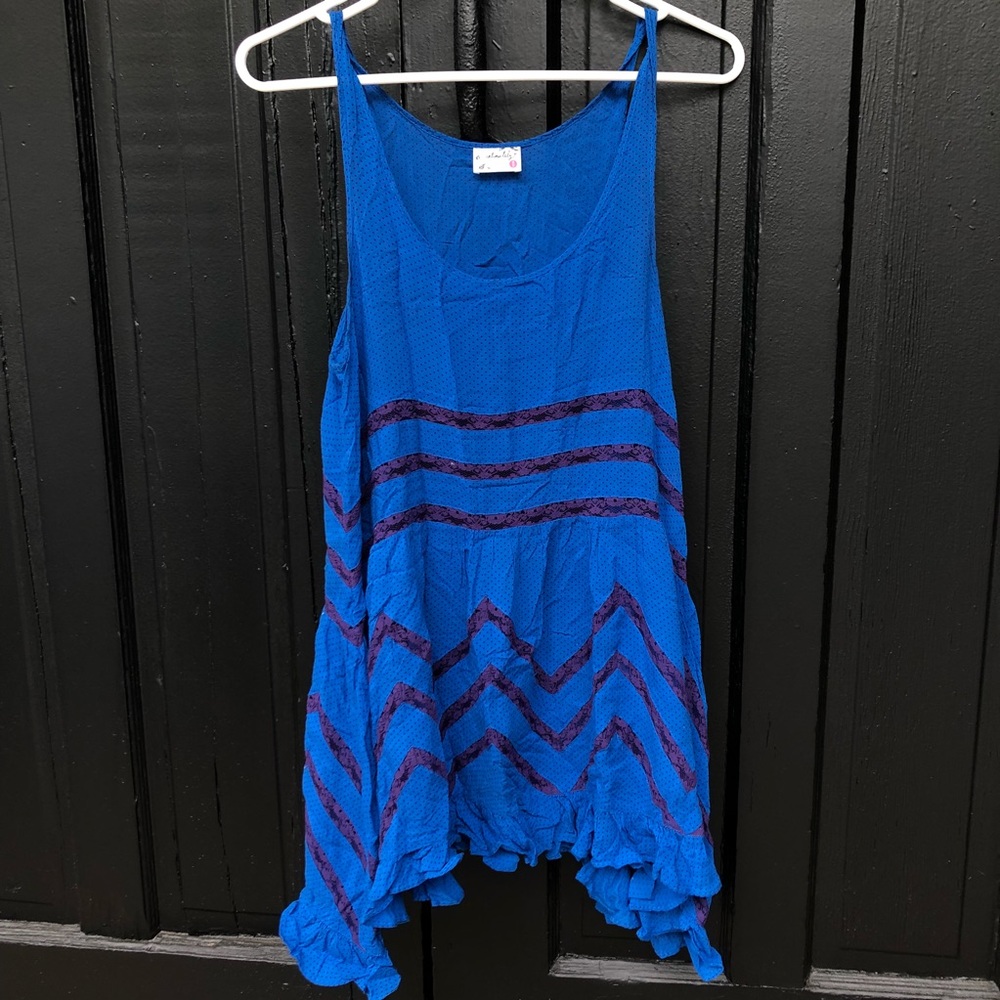 FREE PEOPLE cover-up/dress. Lace cutouts.